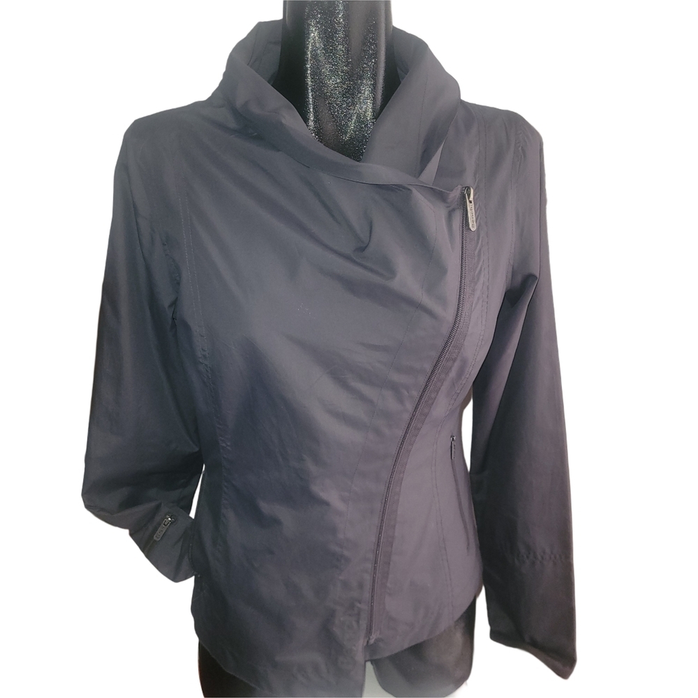 Bench Women’s Asymmetrical Zip Light Jacket In A Charcoal Grey Size M